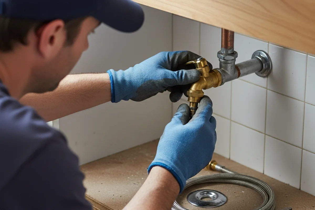 Shutoff valve and fitting work during Faucet and Fixture Repair in Monmouth Junction